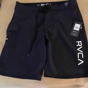 Men’s RVCA swim trunks. Brand new with tags waist size 33 and 20” classic length